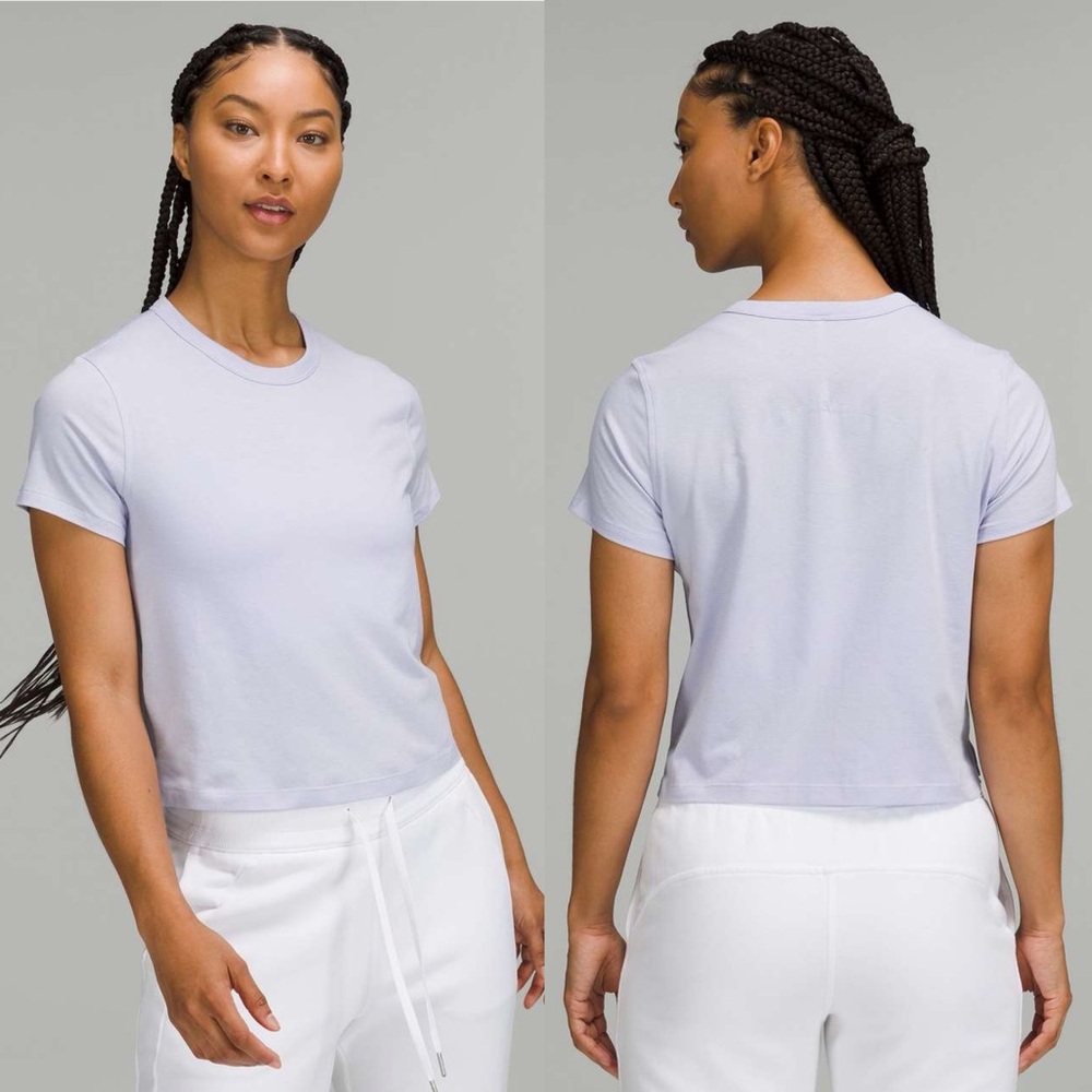 Lululemon Classic-Fit Cotton-Blend T-Shirt Pastel Blue 4